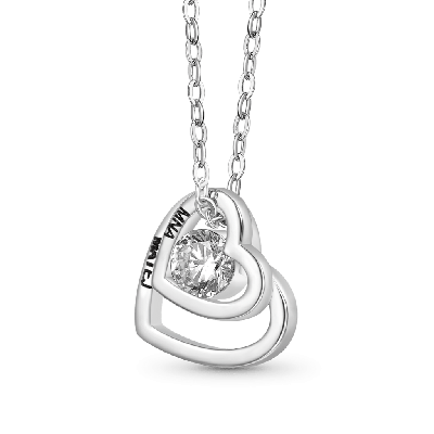 Double Love Engravable Necklace