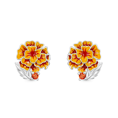 Tagetes Erecta Stud Earrings