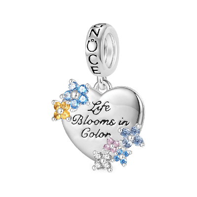 Heart Flowers Pendant