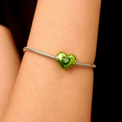 Green Candy Heart Charm