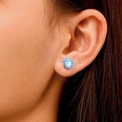 Blue Light-up Stud Earring