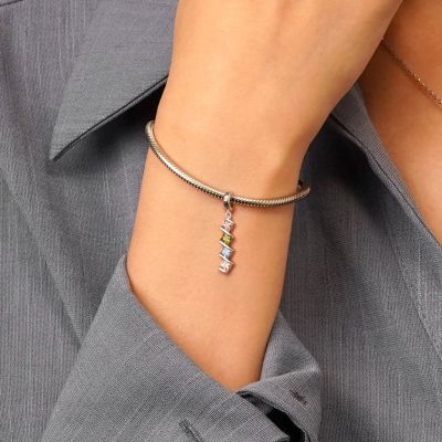 Engravable Princess CZ Pendant