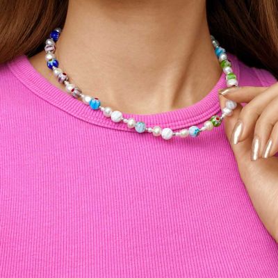 Beaded & Pearls Choker Necklace