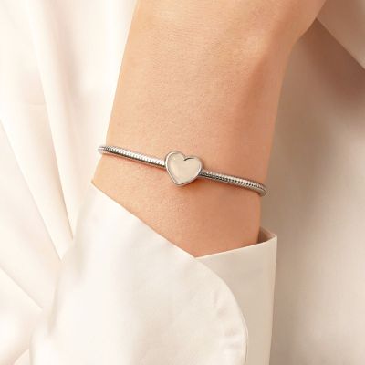 Engravable Letter Heart Charm