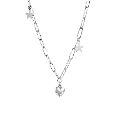 Little Star Heart Link Chain Necklace