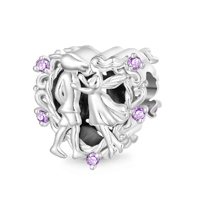 Donkey-headed Bottom Kissing Heart Charm