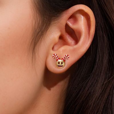 emoji Smiling Face Heart-Eyes Stud Earrings