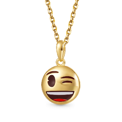 emoji Winking Necklace