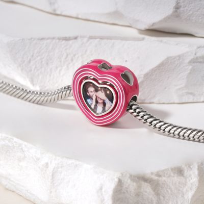 Multi-layer Heart Photo Charm
