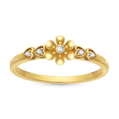 Flower Love Band Ring