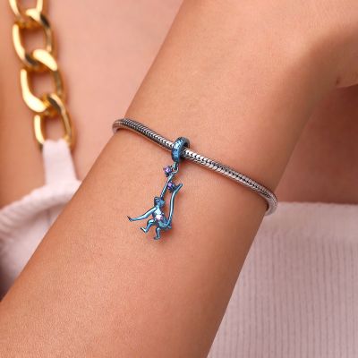 Blue Candy Monkey Zodiac Pendant