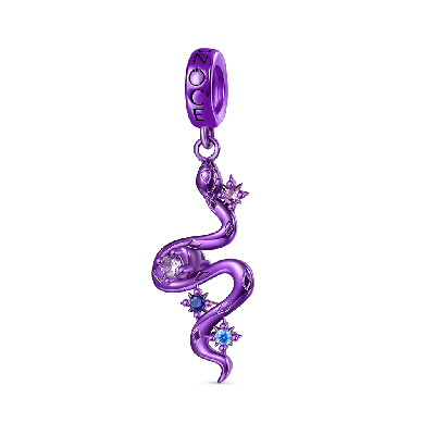 Purple Candy Snake Zodiac Pendant