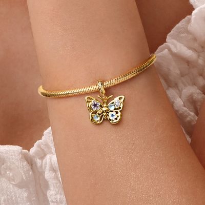 Sparkling Butterfly Moonstone Pendant