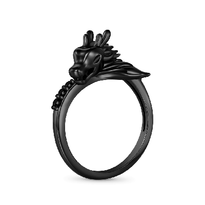 Black Dragon Black Zircon Ring