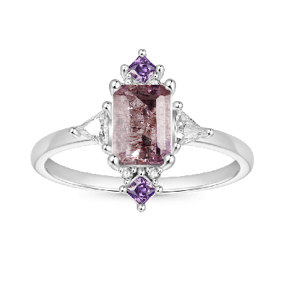 Purple Square-cut Ring