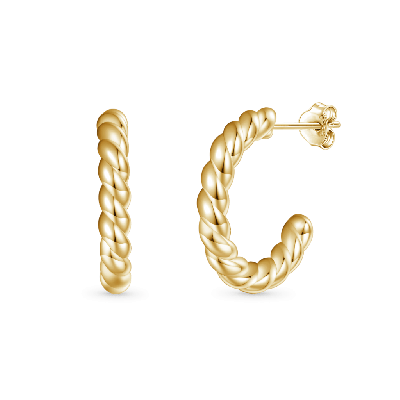 Twisted Rope Hoop Earrings