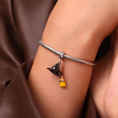 Wicked Elphabas Hat & Broom Pendant