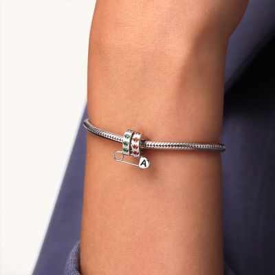 Personalized Pin Heart Charm