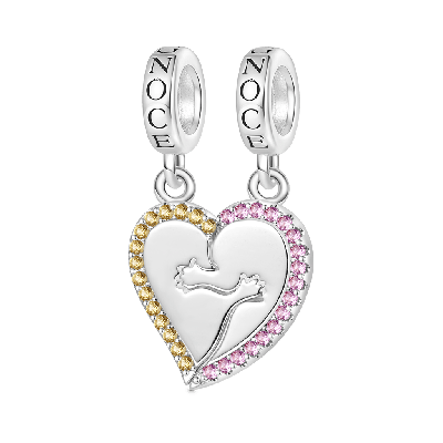 Personalized Hug Stitched Heart Pendant