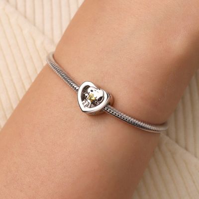 Snoopy Hugs Woodstock Photo Charm