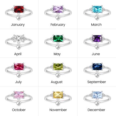 Dainty Purple Baguette Statement Ring