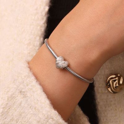 Weaving Frosted Heart Charm