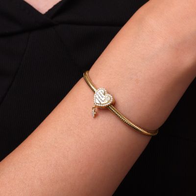 18k Gold Plated Devotion Heart Charm