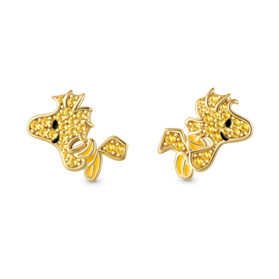 Flying Woodstock Diamond Stud Earrings