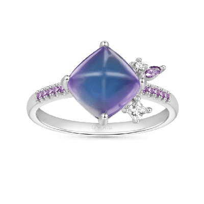 Fluorite Crystal Sugar Tower Ring