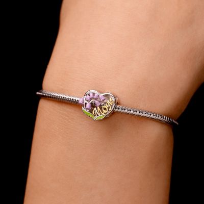 Heart Lily of the Valley Photo Charm