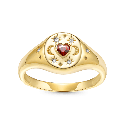 Vintage Heart Signet Ring