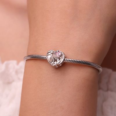 Mother’s Day Pearl Tulip Photo Charm