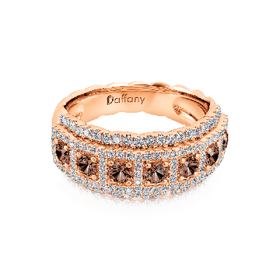 Round Brown Paving Band Ring