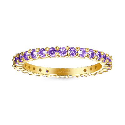 Amethyst Round-cut Eternity Band