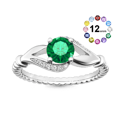 Round Split Shank Engagement Ring