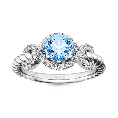 Round Cut Twist Infinity Ring