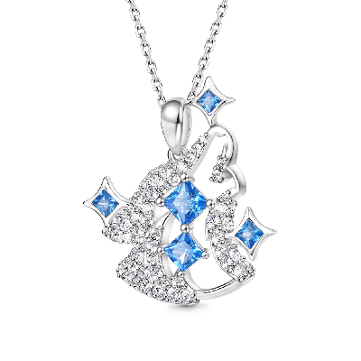 Howling Wolf Pave Pendant Necklace