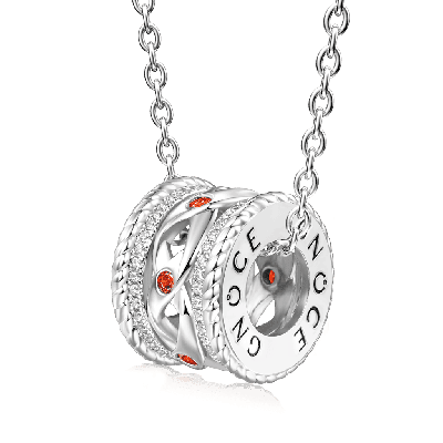 Elegant Crossover Drum Necklace