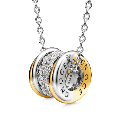 Two-tone Vintage Drum Necklace