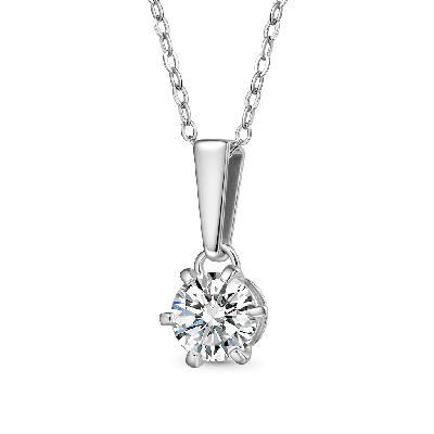 Classic 1ct Moissanite Solitaire Necklace