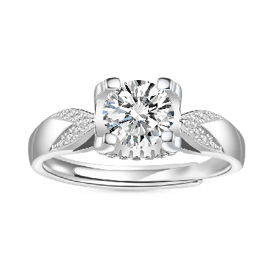 Sparkling Twist 1.0 Ct Moissanite Ring