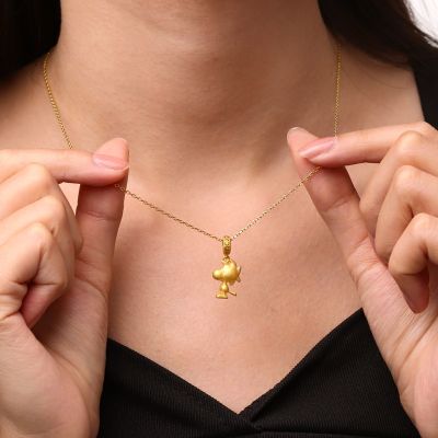 18k Gold Woodstock Pendant
