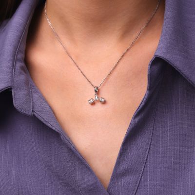 Fitness Enthusiast Dumbbell Pendant
