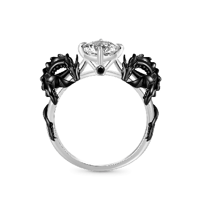 Black Dragon Embrace Diamond Ring