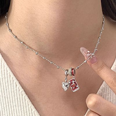 Red Tarot Necklace Set