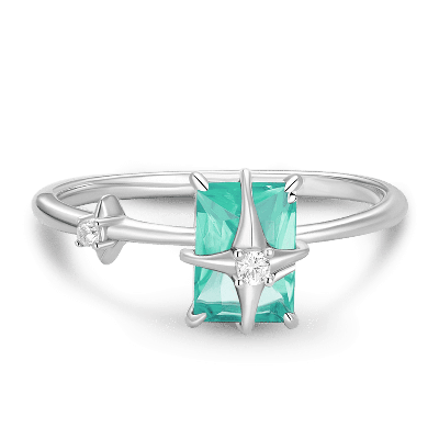 Gnoce Starburst Solitaire Ring
