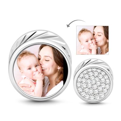 Round Photo Charm