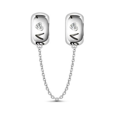 Safety Chain Engraved Love