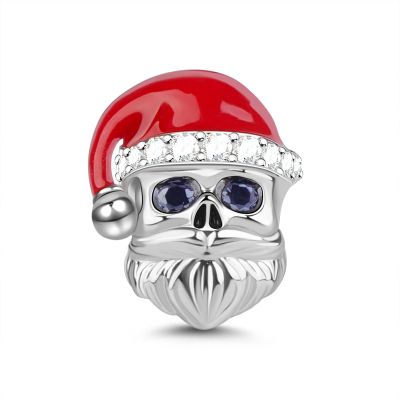 Santa Claus Skull Charm