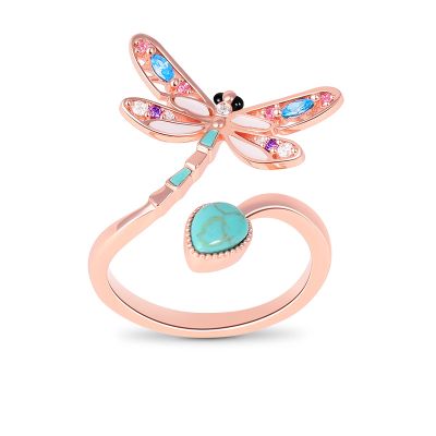 Turquoise Dragonfly Ring